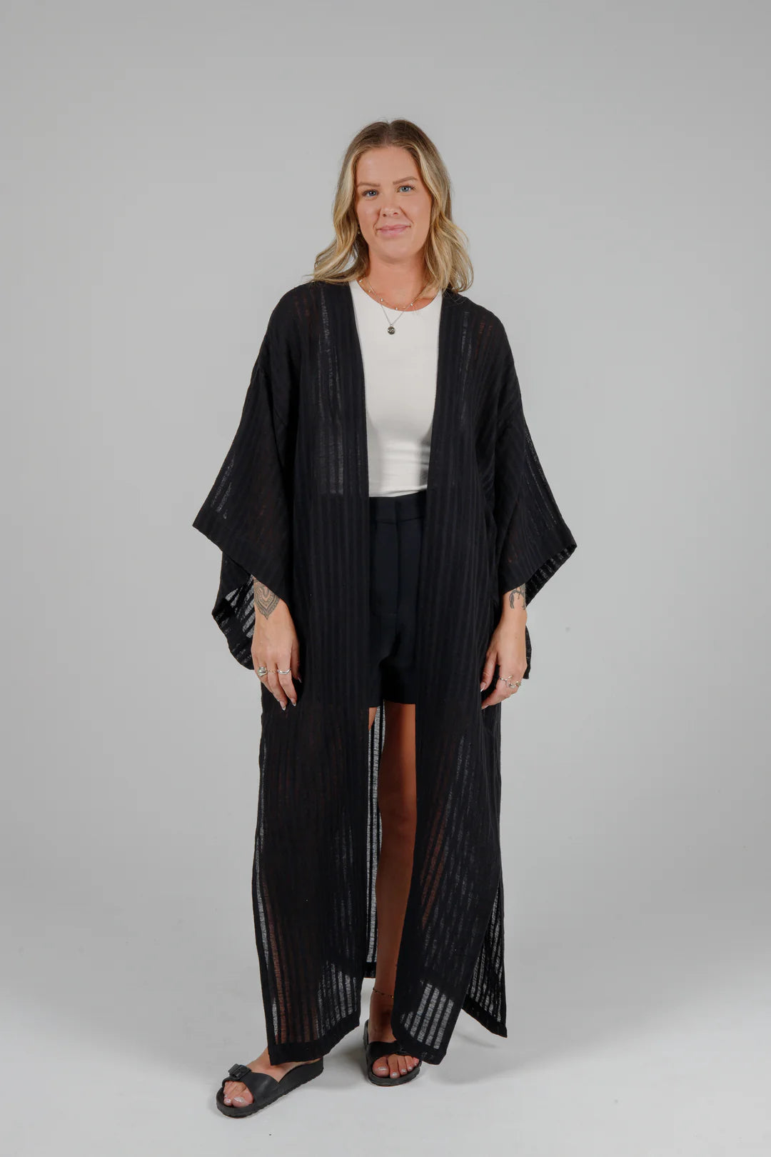 Tofino Towel Co. The Posey Open Coverup - Black