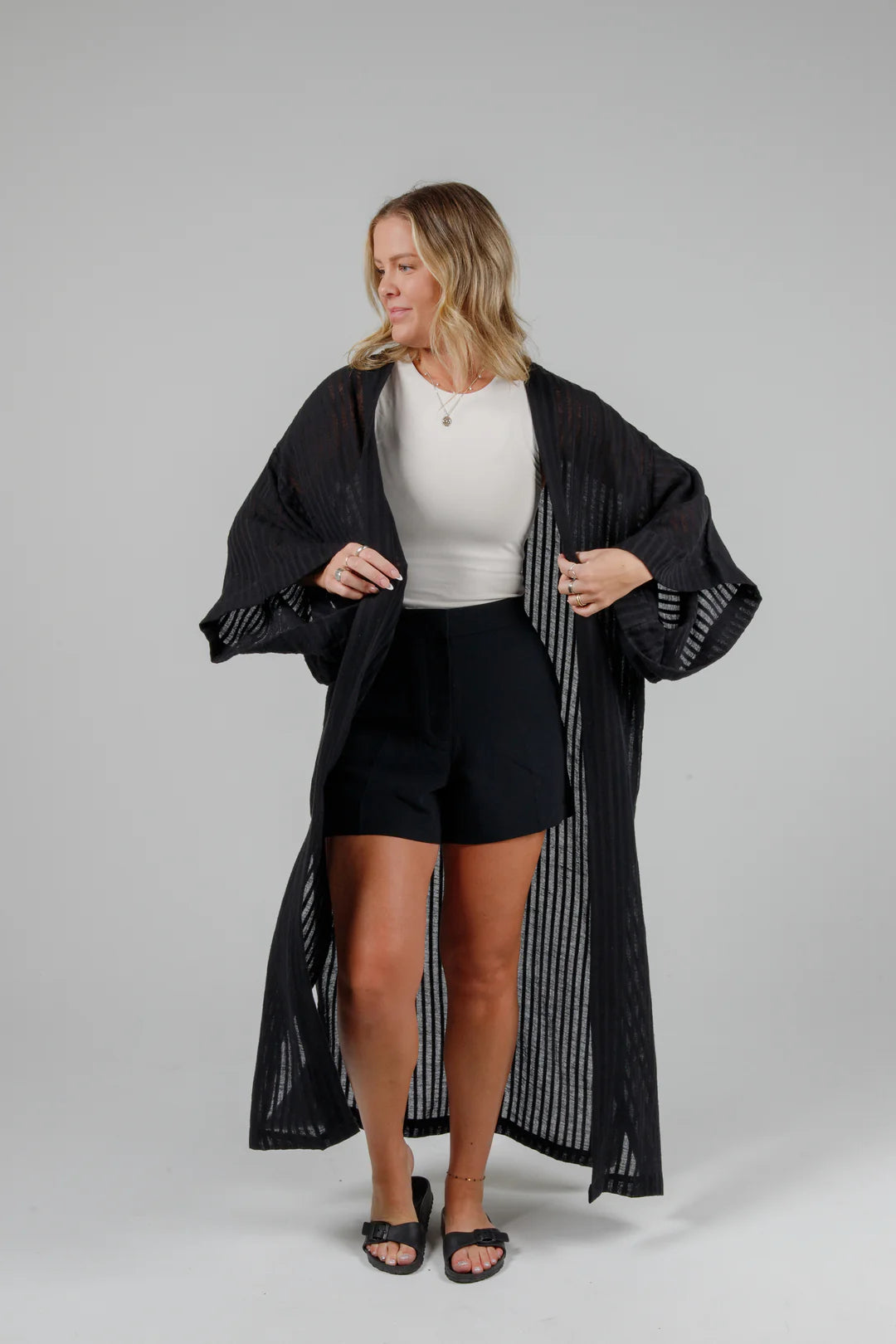 Tofino Towel Co. The Posey Open Coverup - Black