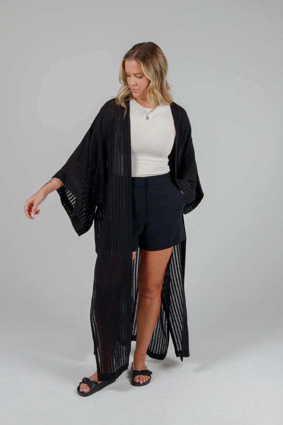 Tofino Towel Co. The Posey Open Coverup - Black