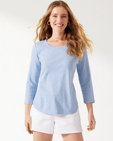 Tommy Bahama Ashby Isles 3/4 Tee - Lt. Sky Clothing - Tops - Shirts - LS Knits by Tommy Bahama | Grace the Boutique