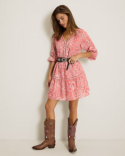 Tommy Bahama Bandana Bay 3/4 Sleeve Dress - Faded Rose