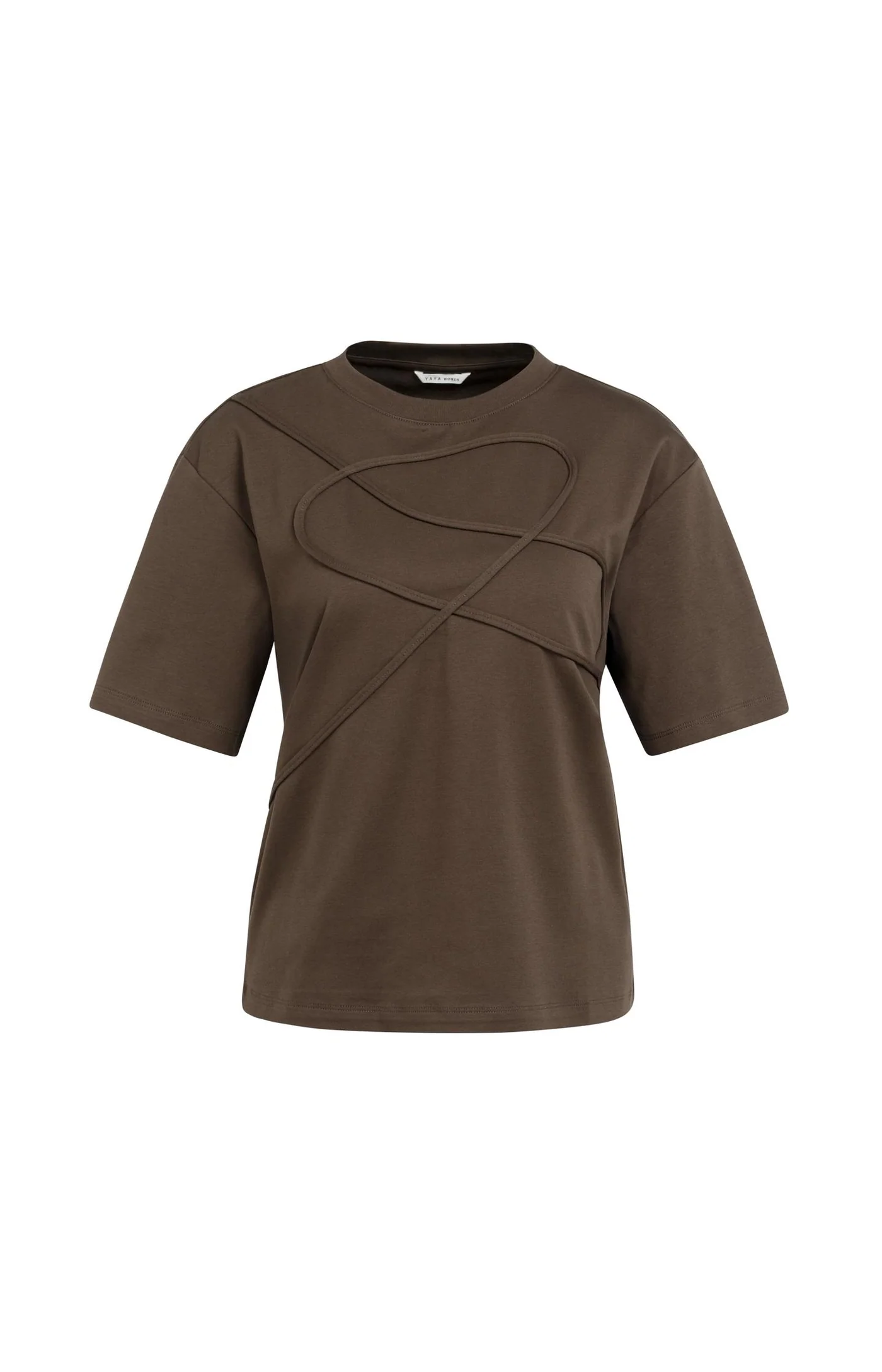 Yaya Embellished Tee - Brown