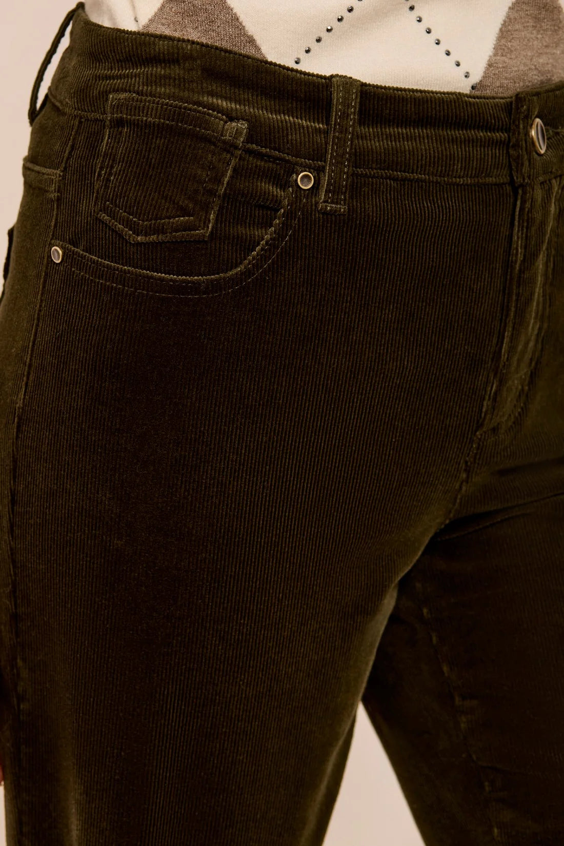 Tribal 5 Pocket Cord - Basil