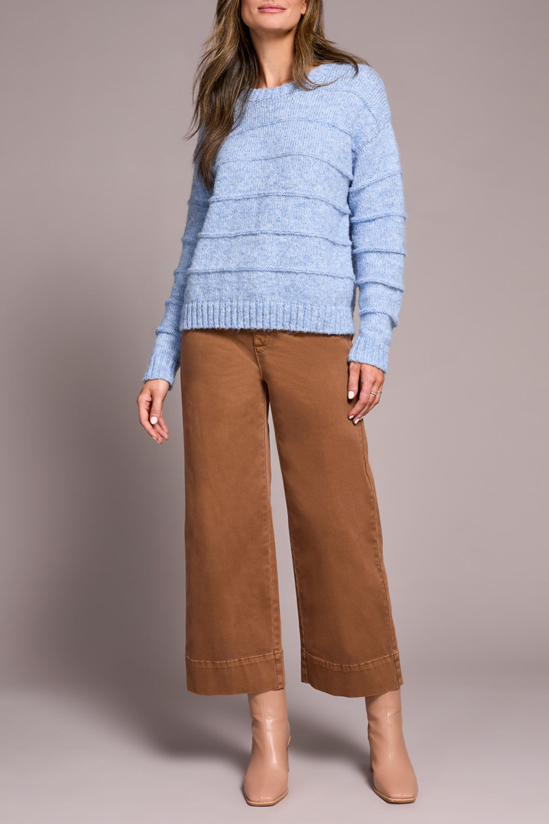 Tribal Alice Crew Neck Sweater - Blue Violet