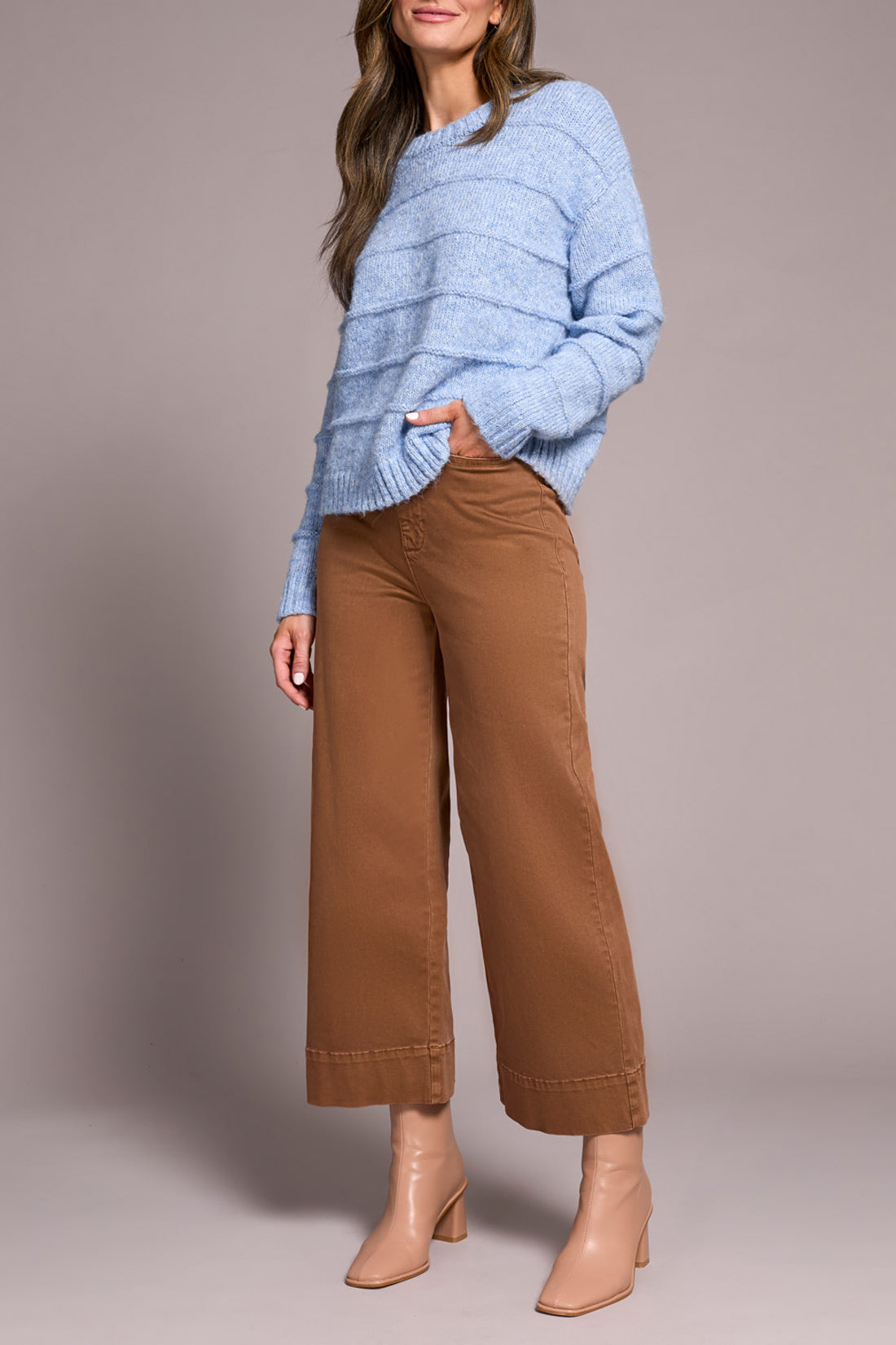 Tribal Alice Crew Neck Sweater - Blue Violet