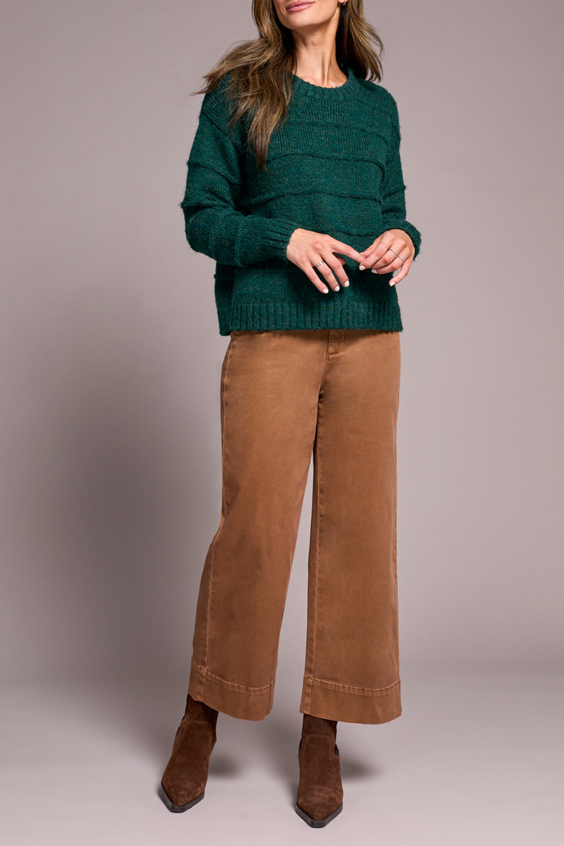 Tribal Alice Crew Neck Sweater - Opal Green