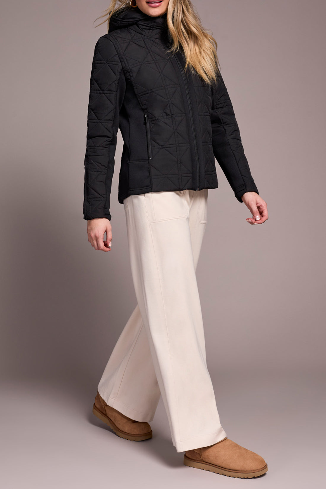 Tribal Andrea Puffer Coat - Black