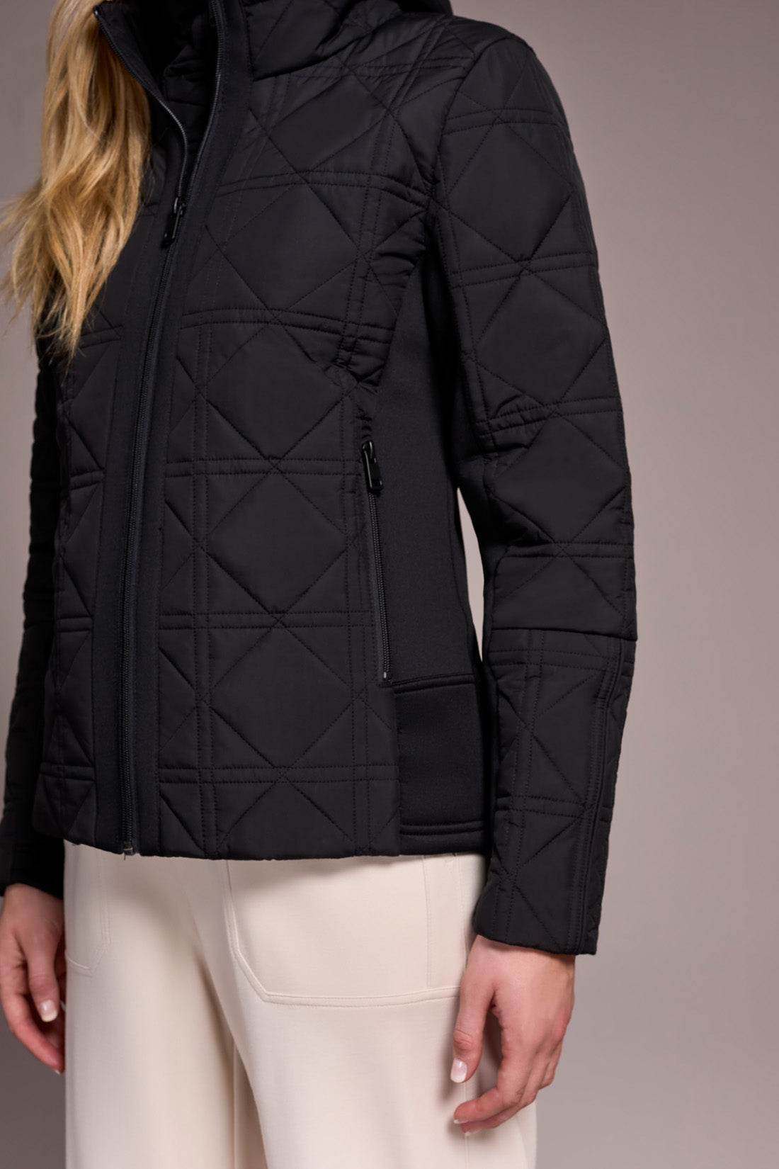 Tribal Andrea Puffer Coat - Black