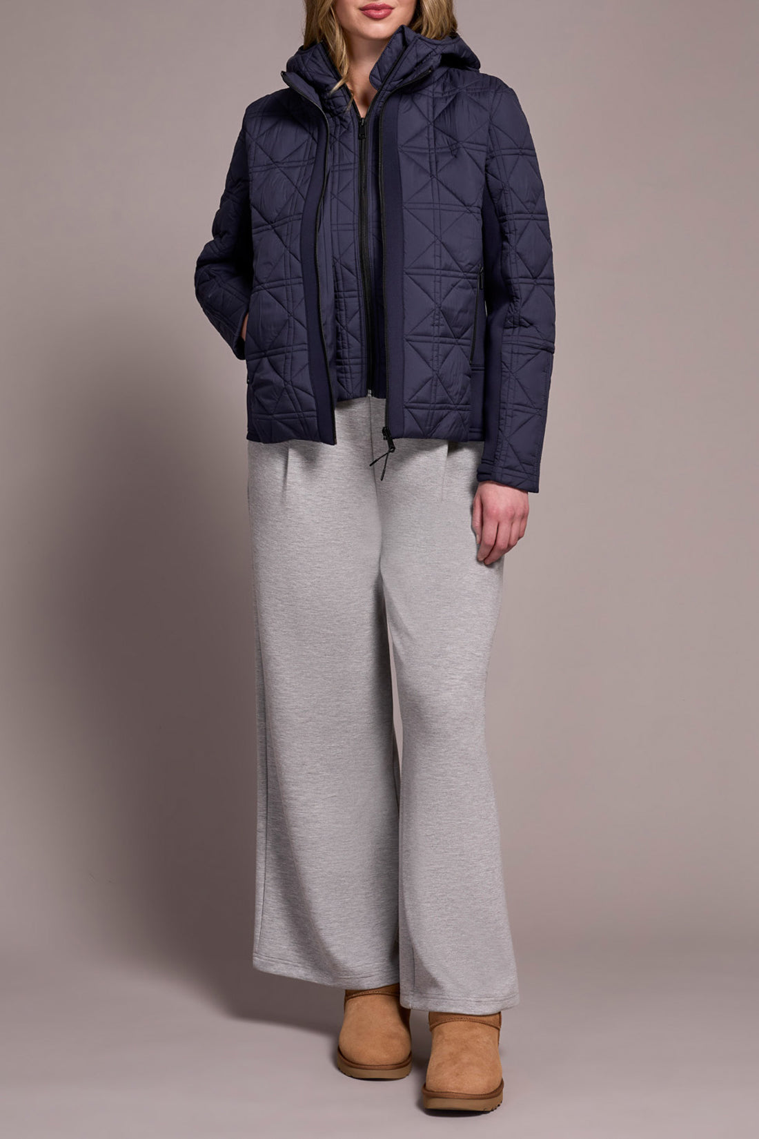 Tribal Andrea Puffer Coat - Sapphire