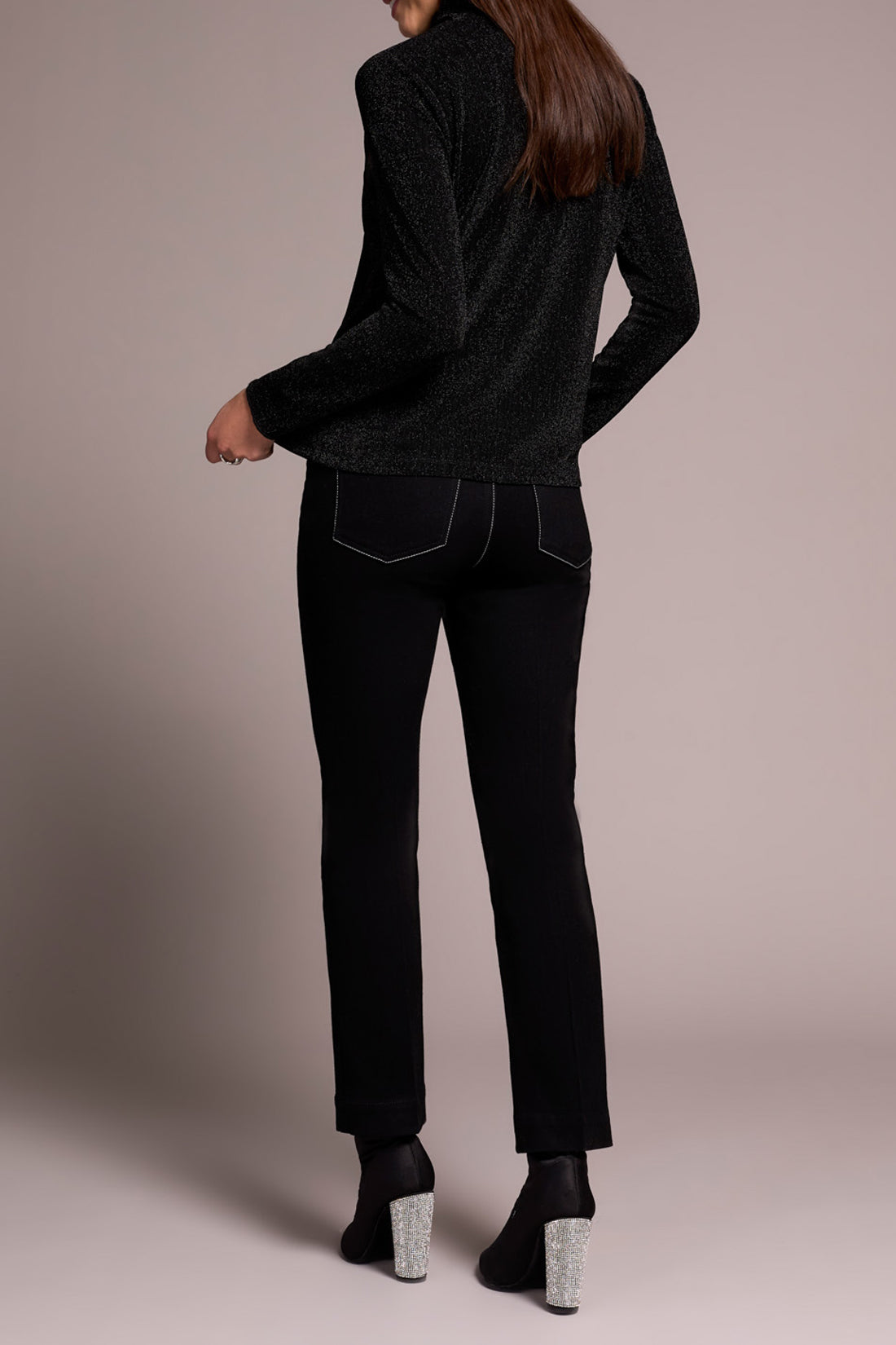 Tribal Anna Mock Neck - Black