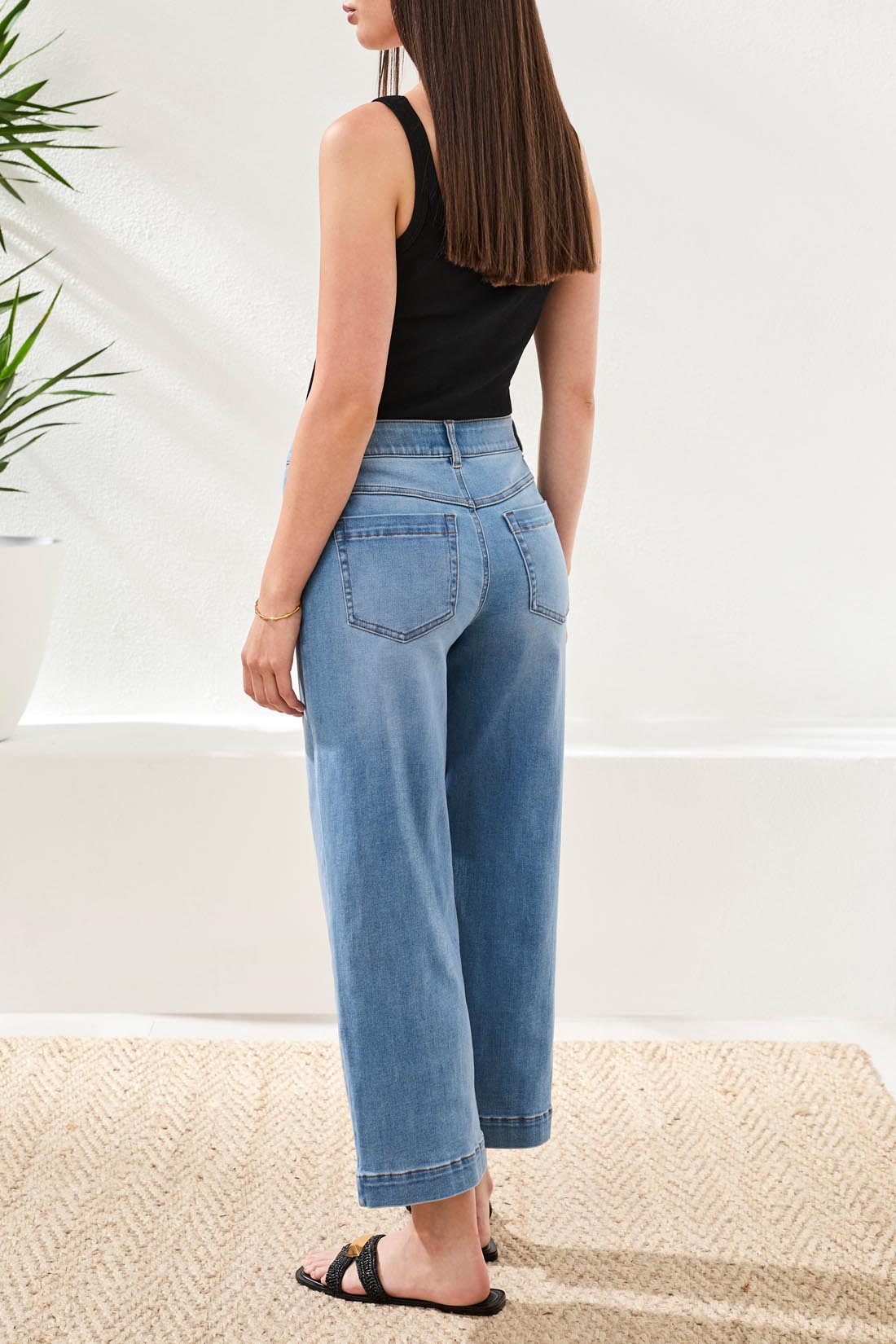 Tribal Audrey Wide Crop - Coastal Blue