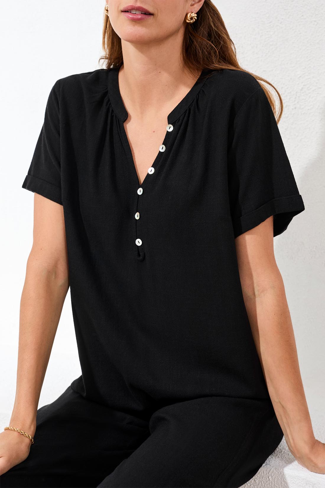 Tribal Ava Top - Black