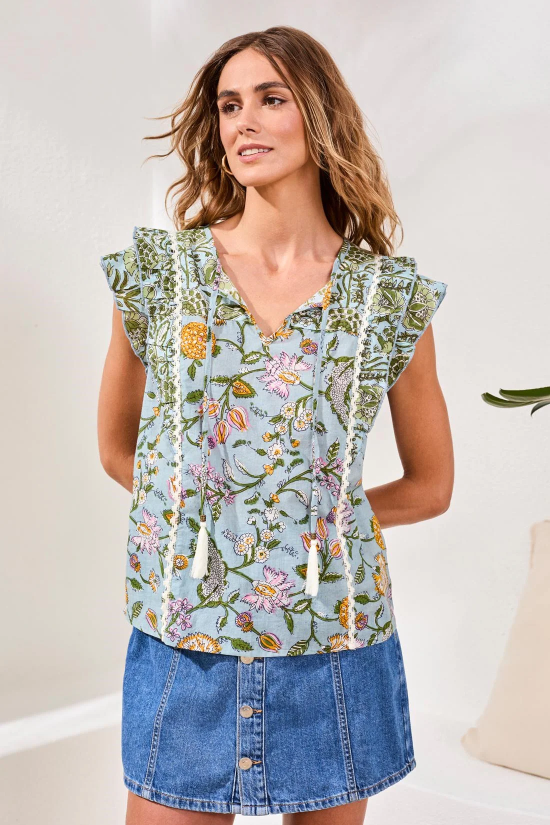 Tribal Bonnie Blouse - Rainforest