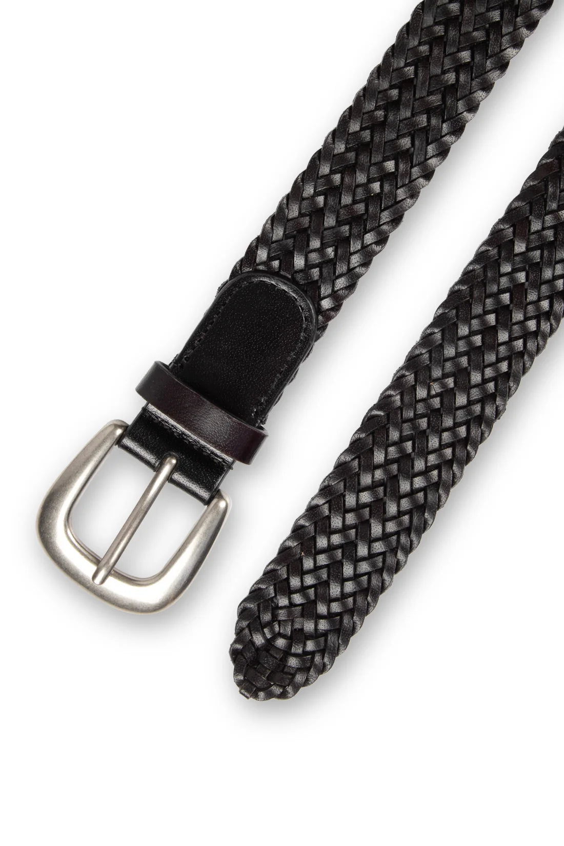 Tribal Braided Woven Belt - Black