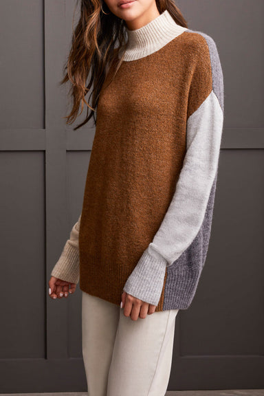 Tribal Briar Colourblock Sweater - Walnut Clothing - Tops - Sweaters - Pullovers by Tribal | Grace the Boutique