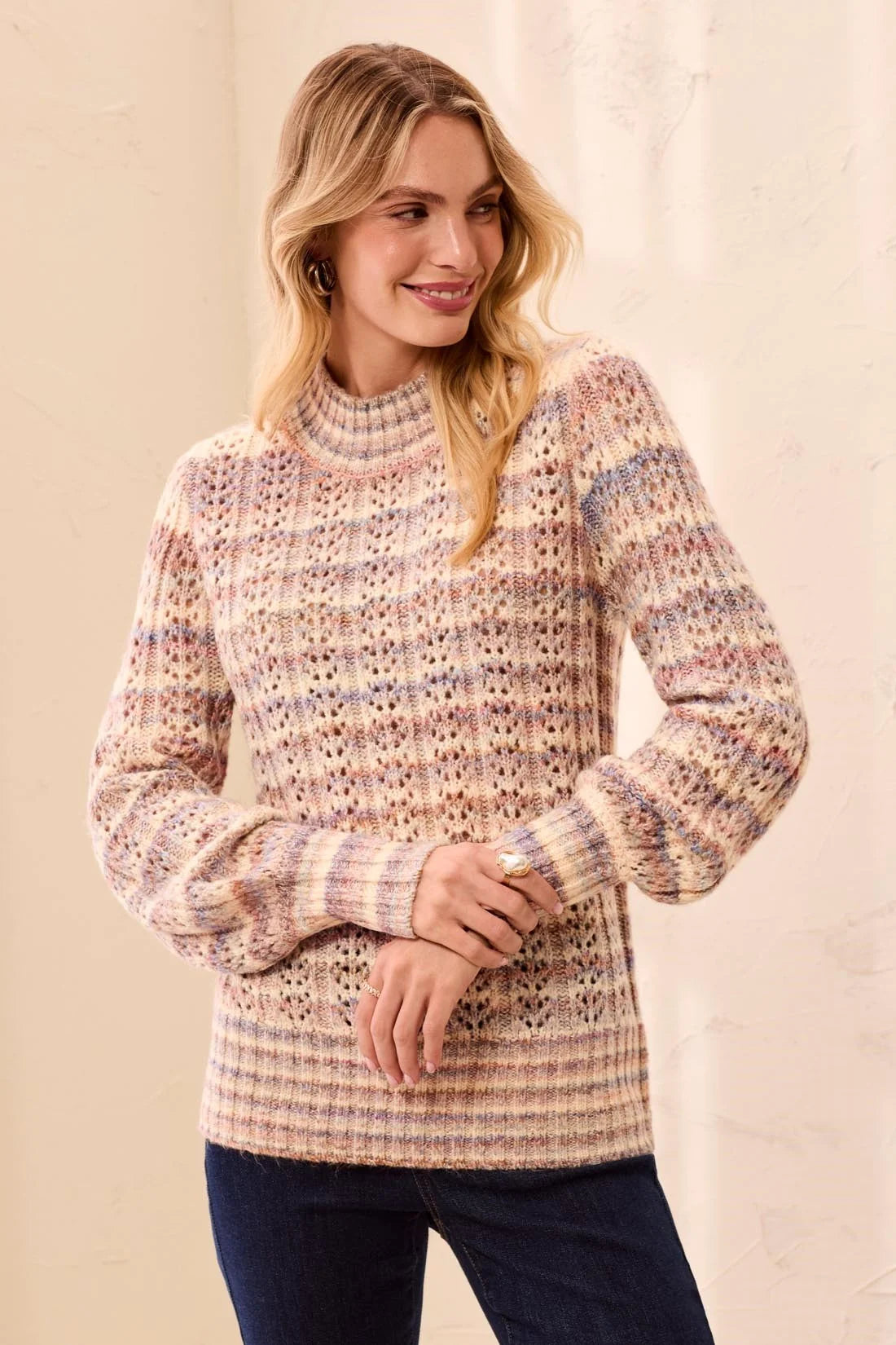 Tribal Brielle Sweater - Pansy