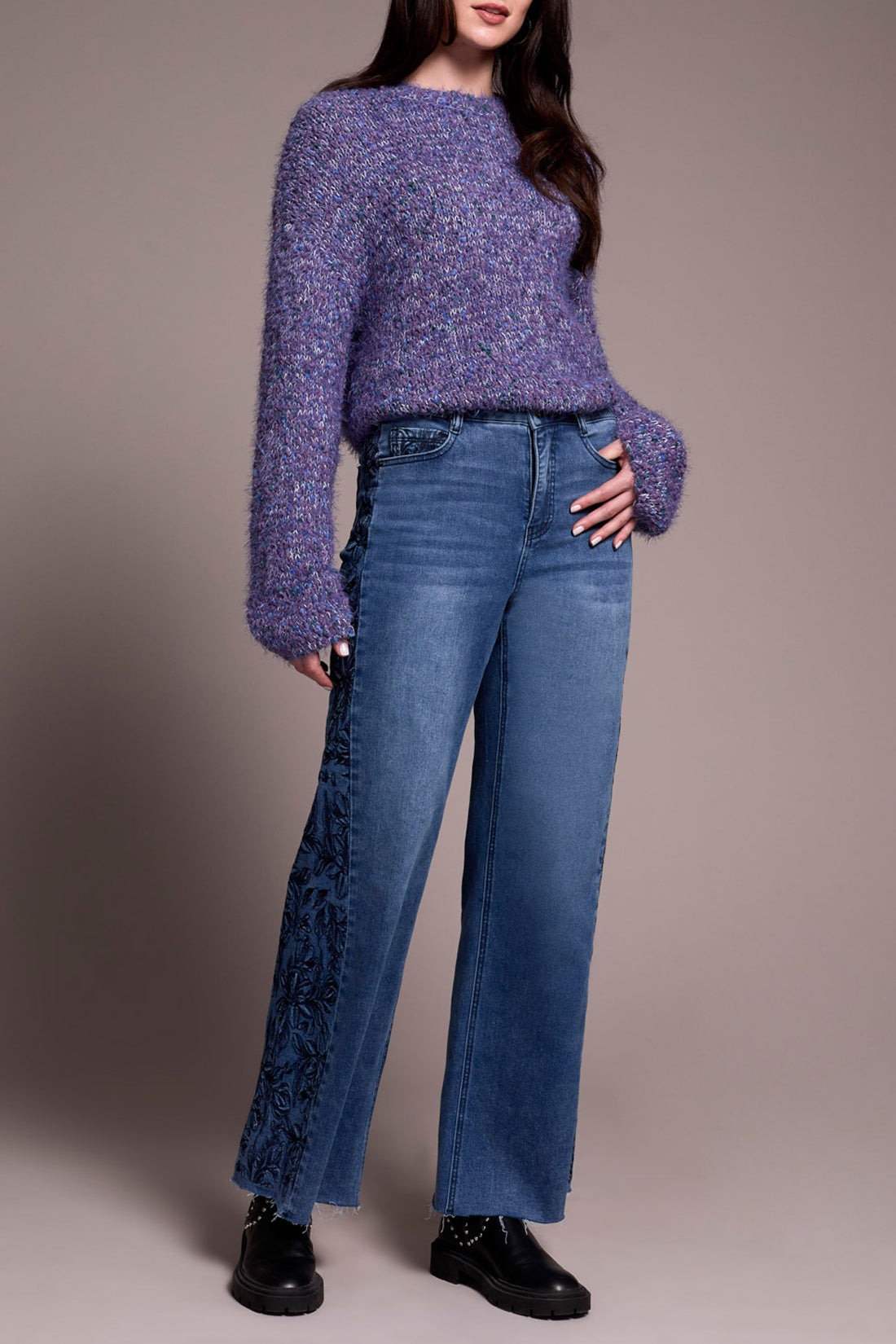 Tribal Brooke Embroidered Jeans - Blue Dusk