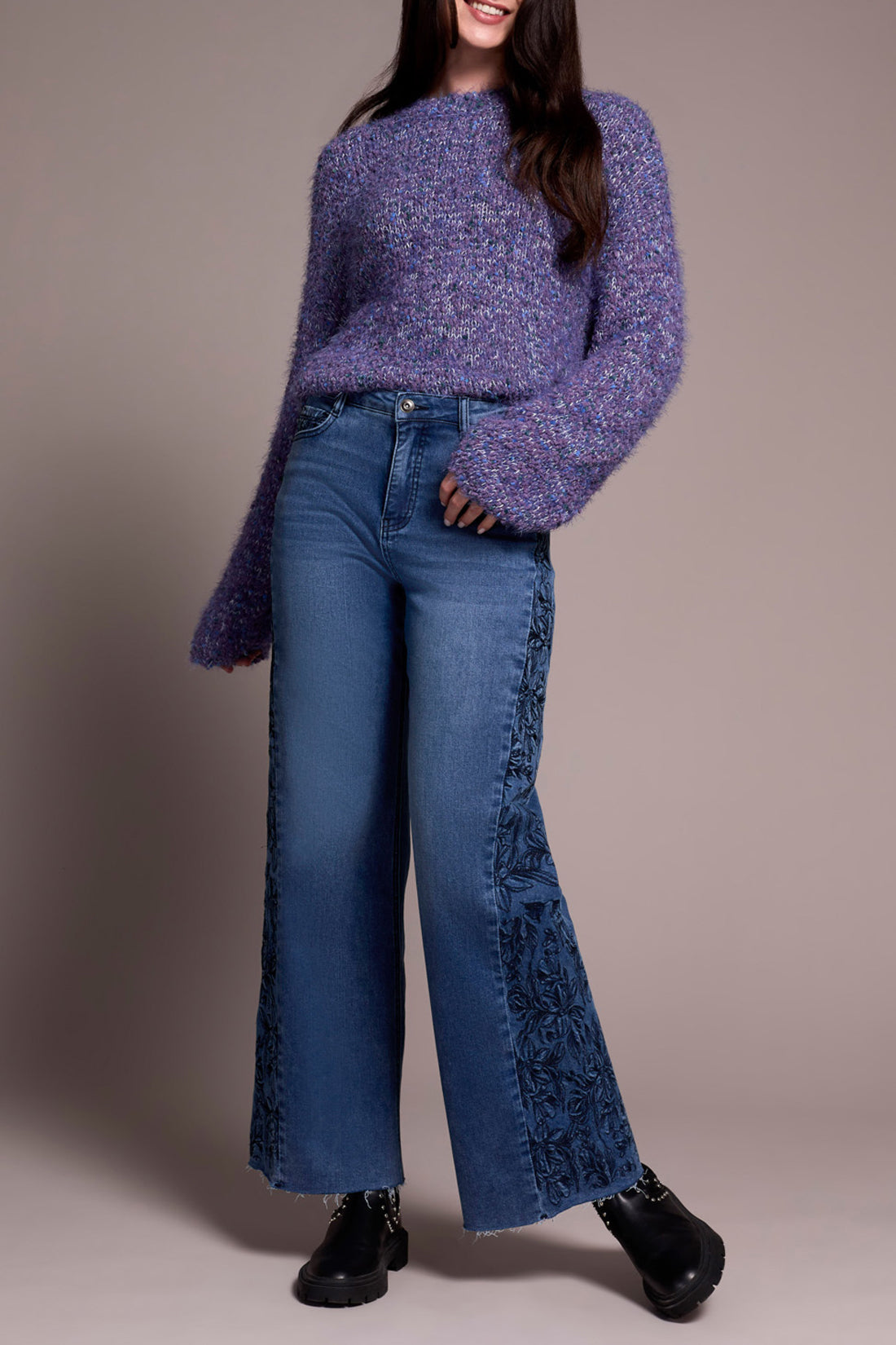 Tribal Brooke Embroidered Jeans - Blue Dusk