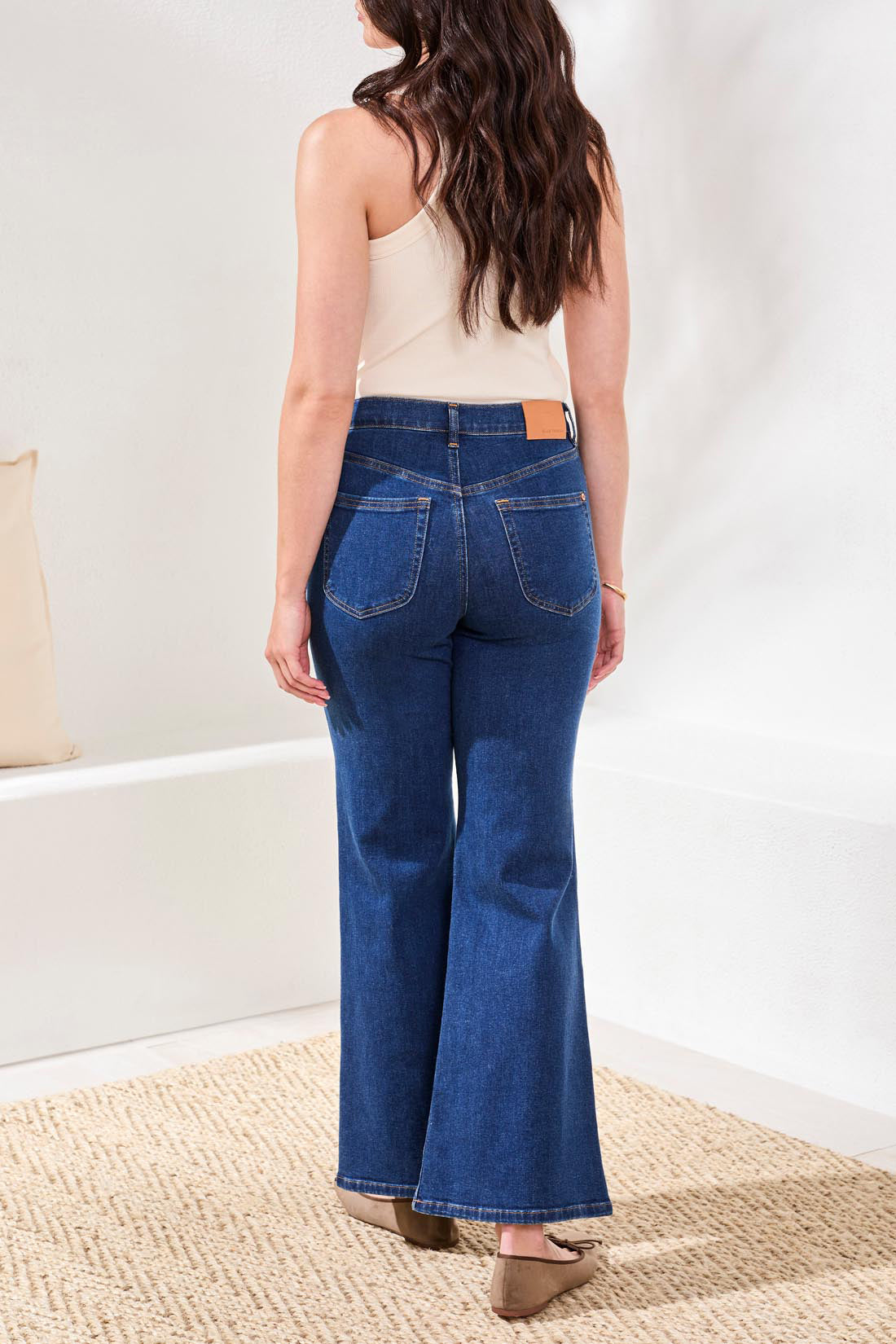 Tribal Brooke Hugging Palazzo Denim - Blue Dream