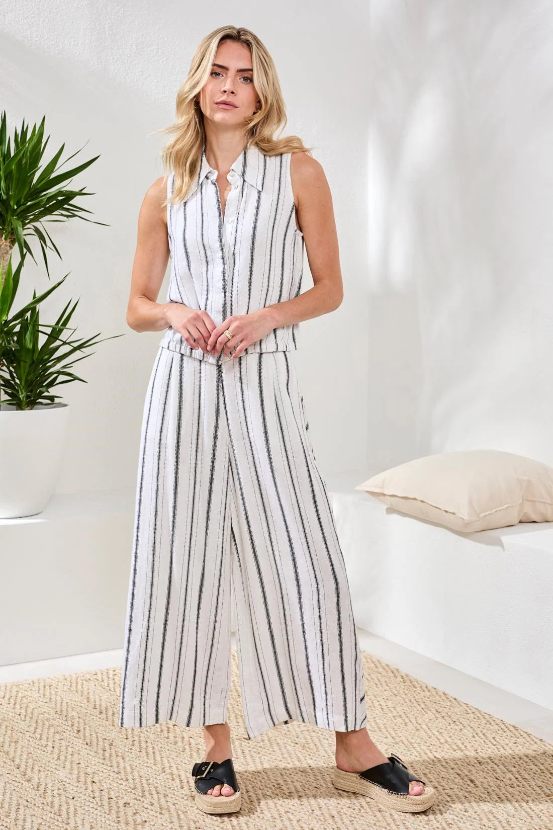 Tribal Cali Pant - White/Black