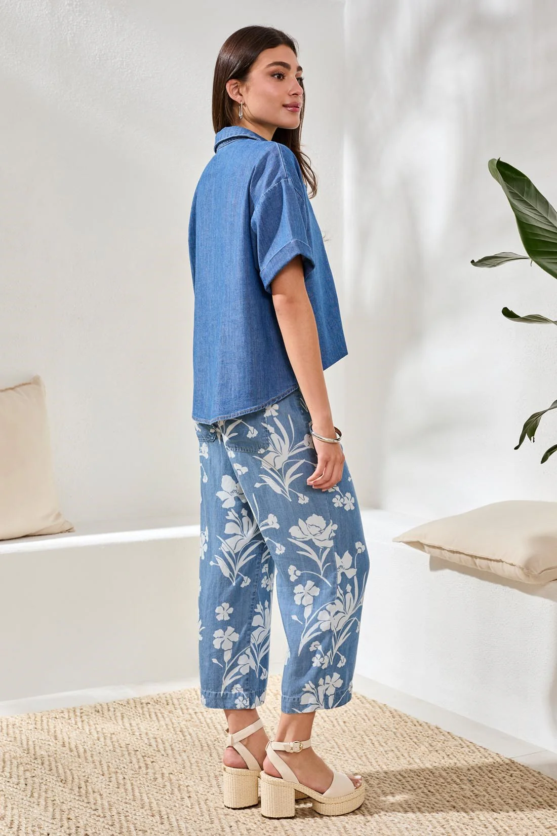 Tribal Casey Denim Blouse - Fjord Blue