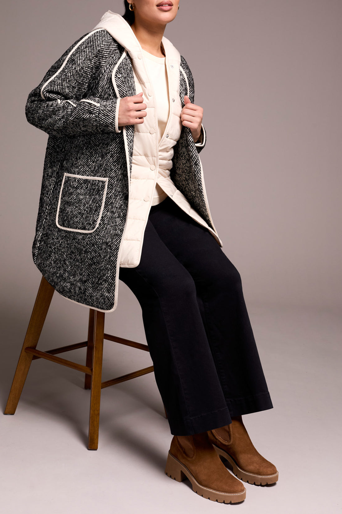 Tribal Catherine Coat - Heather Charcoal