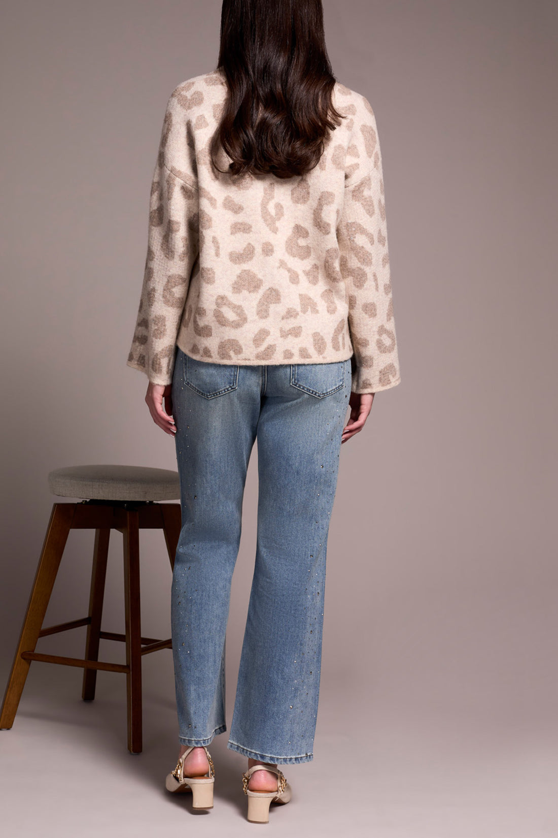 Tribal Celia Sequined Sweater - Sandstone