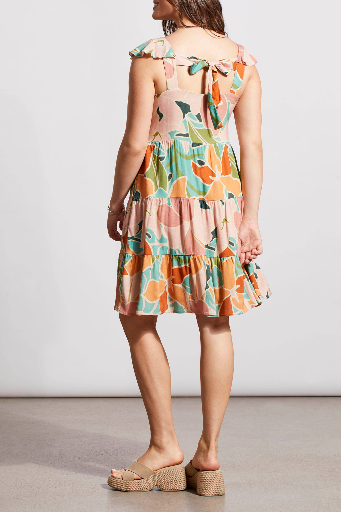 Tribal Chloe Sleeveless Dress - Apricot Tan Clothing - Dresses + Jumpsuits - Dresses - Short Dresses by Tribal | Grace the Boutique
