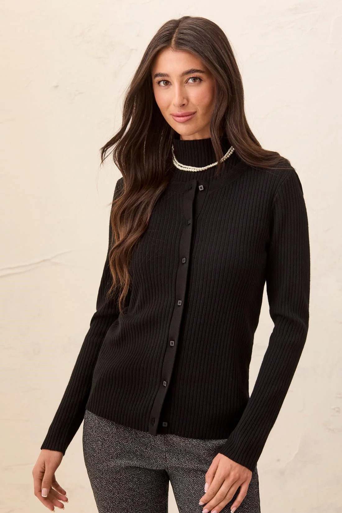 Tribal Classic Cardi - Black