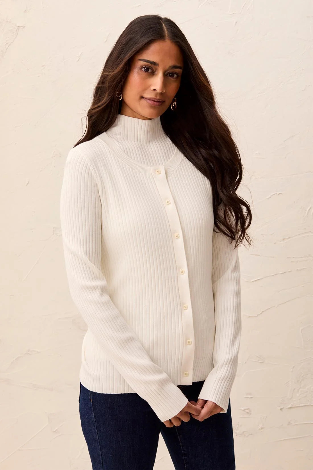 Tribal Classic Cardi - Cream