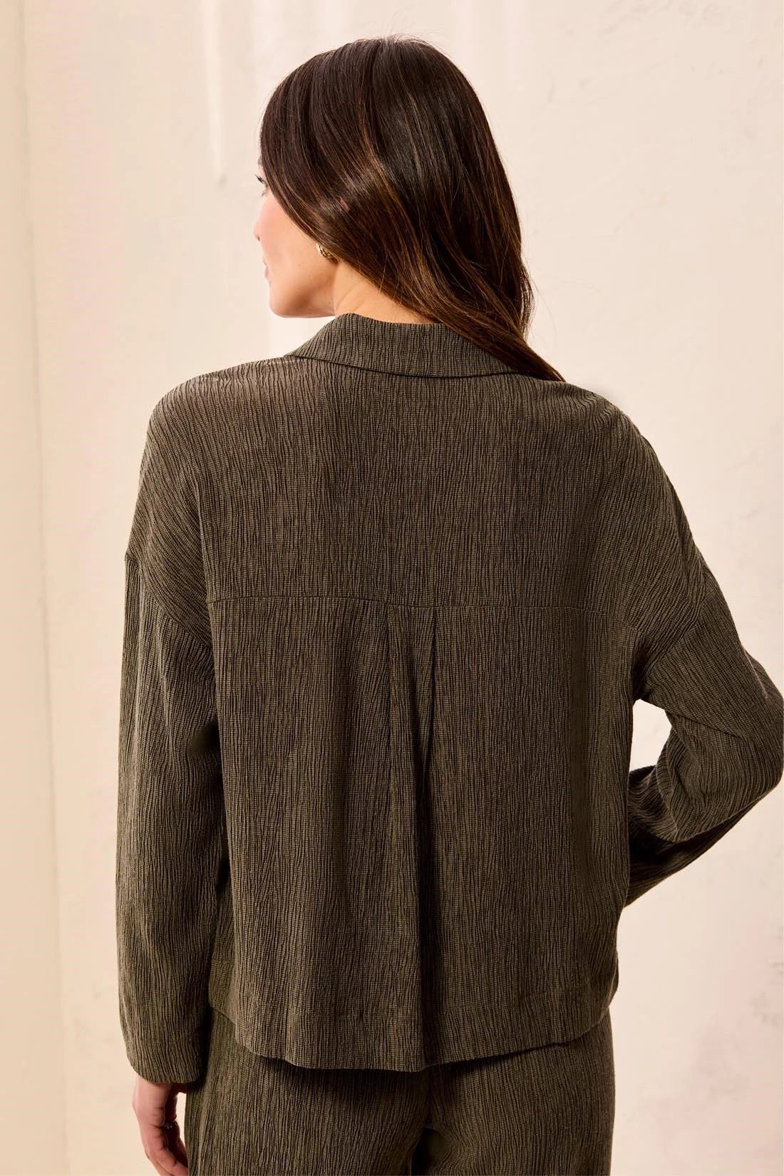Tribal Crepe Blouse - Basil