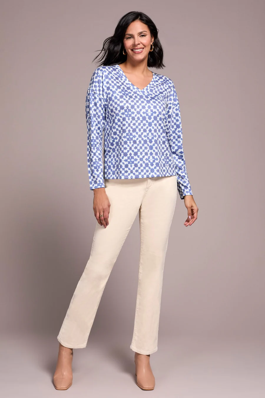 Tribal Dana V-Neck - Ultra Blue