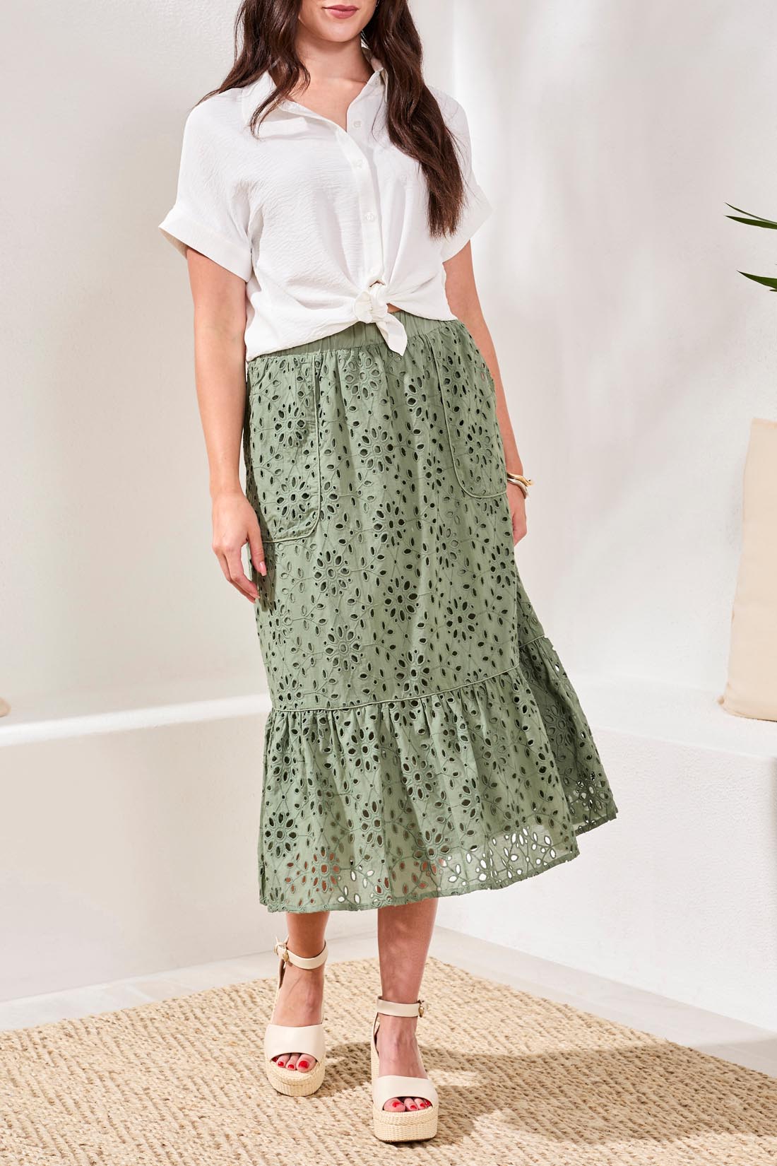 Tribal Darcy Skirt - Moss