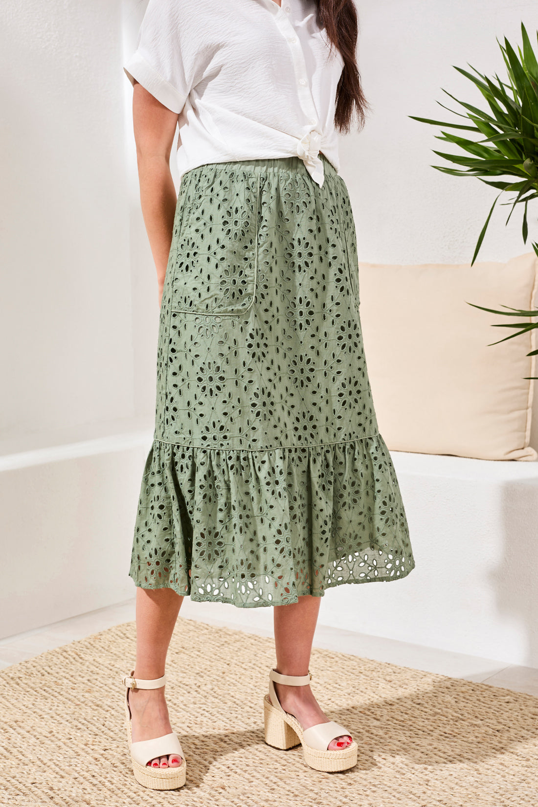 Tribal Darcy Skirt - Moss