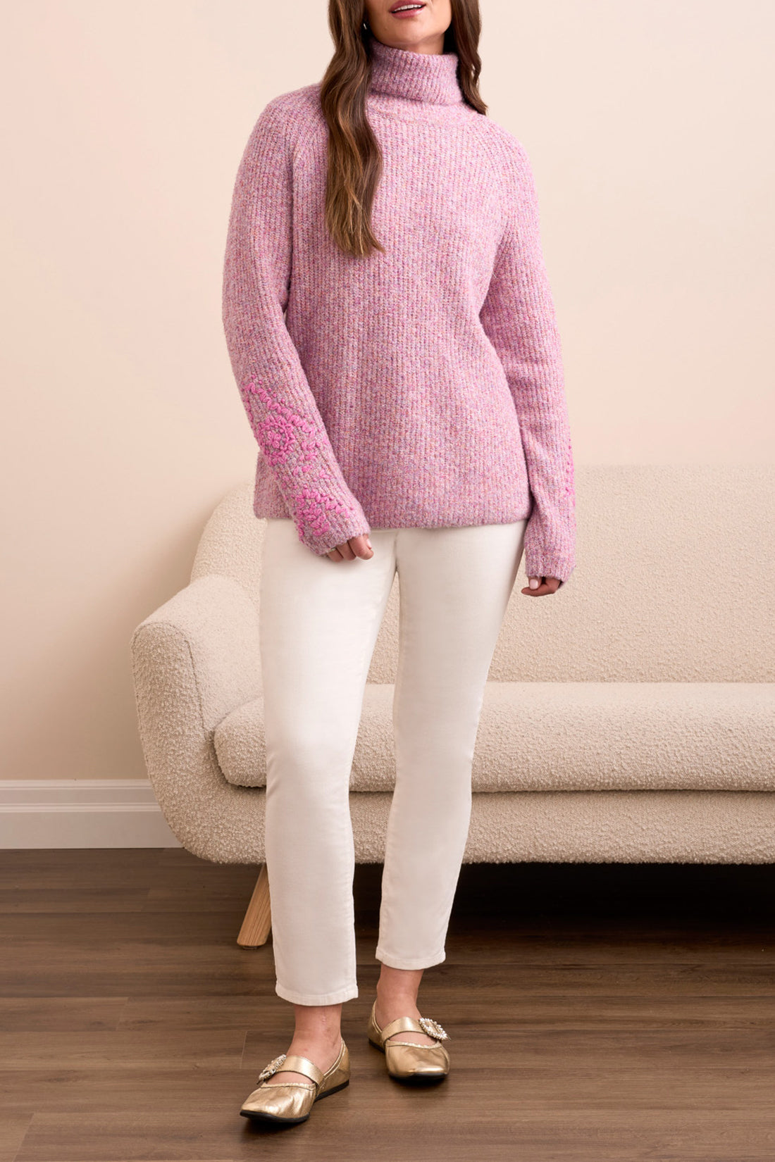 Tribal Elise Turtleneck - Cameo