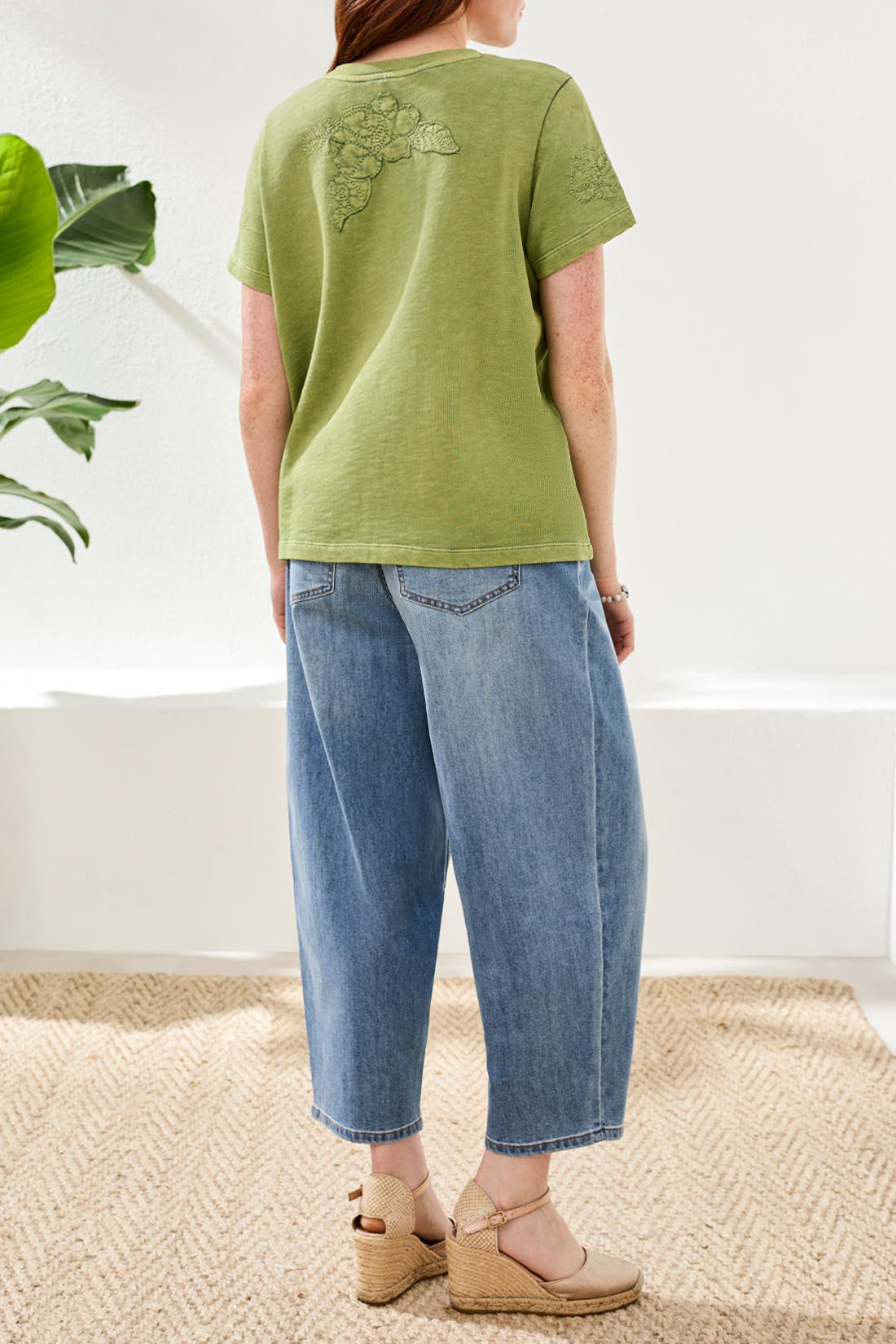 Tribal Embellished Crew - Kiwi Zest