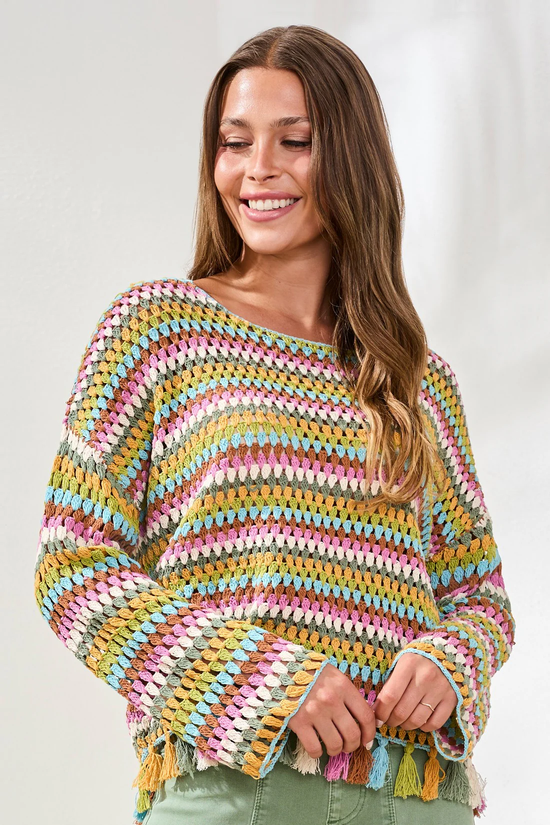 Tribal Eva Sweater - Aqua Sky