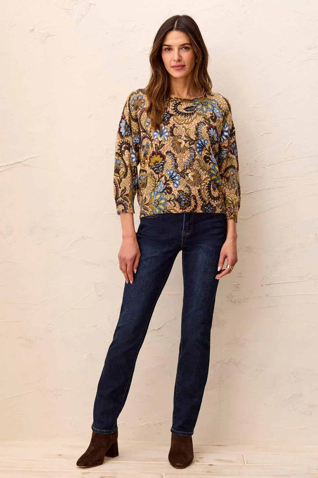 Tribal Everleigh Printed Sweater - Aloe