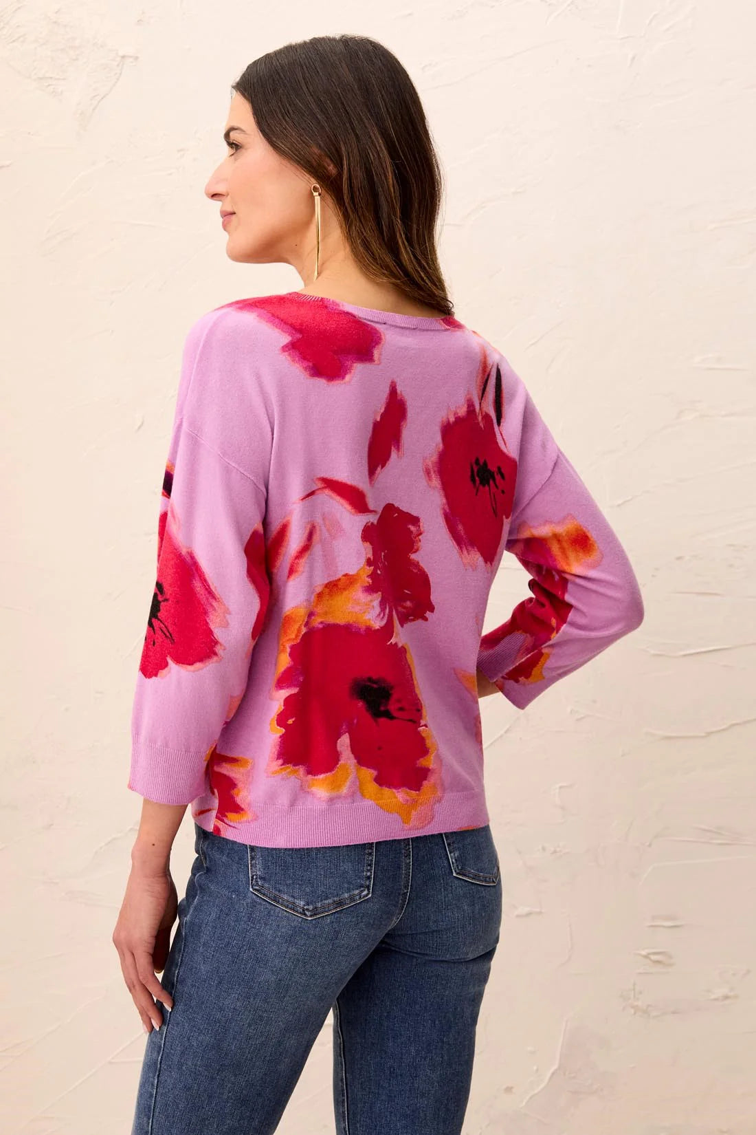 Tribal Everleigh Printed Sweater - Pansy