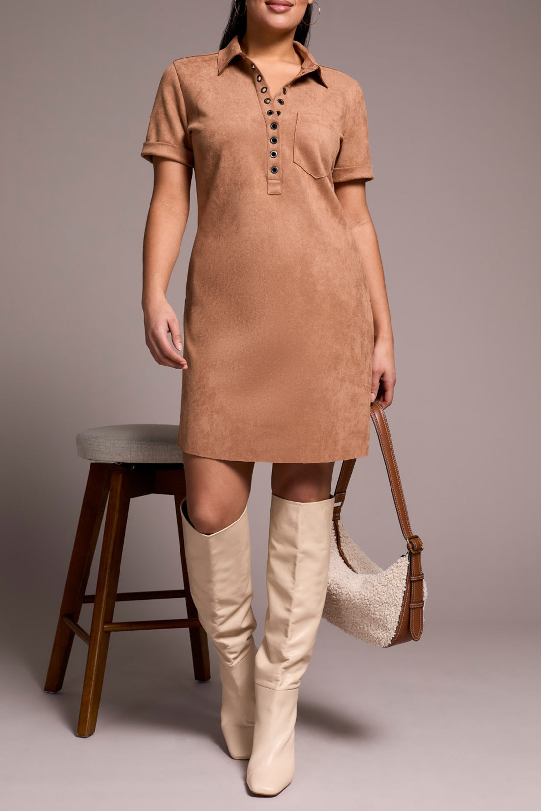 Tribal Faye Dress - Almond Latte