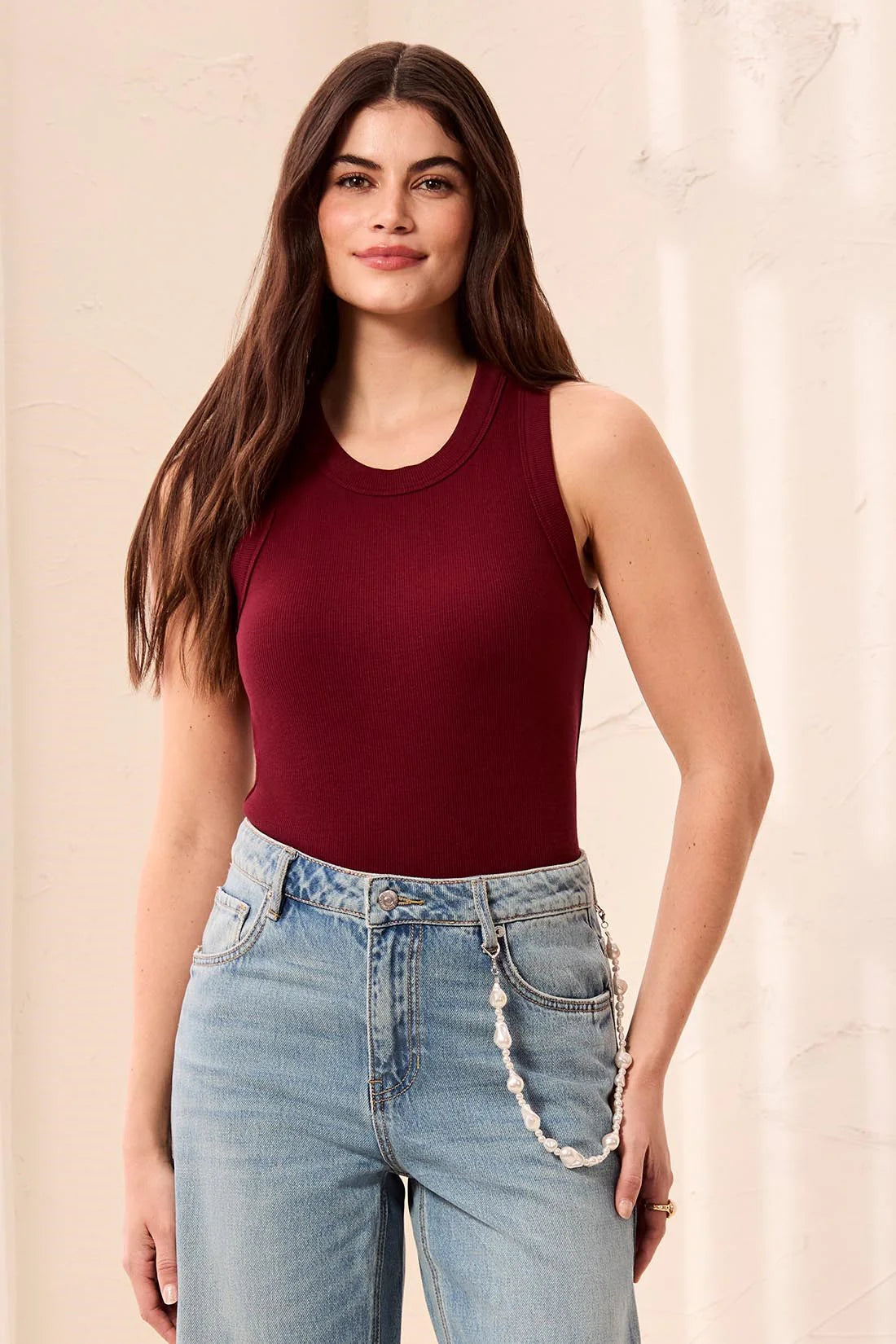 Tribal Fitted Tank - Cherry Lacquer