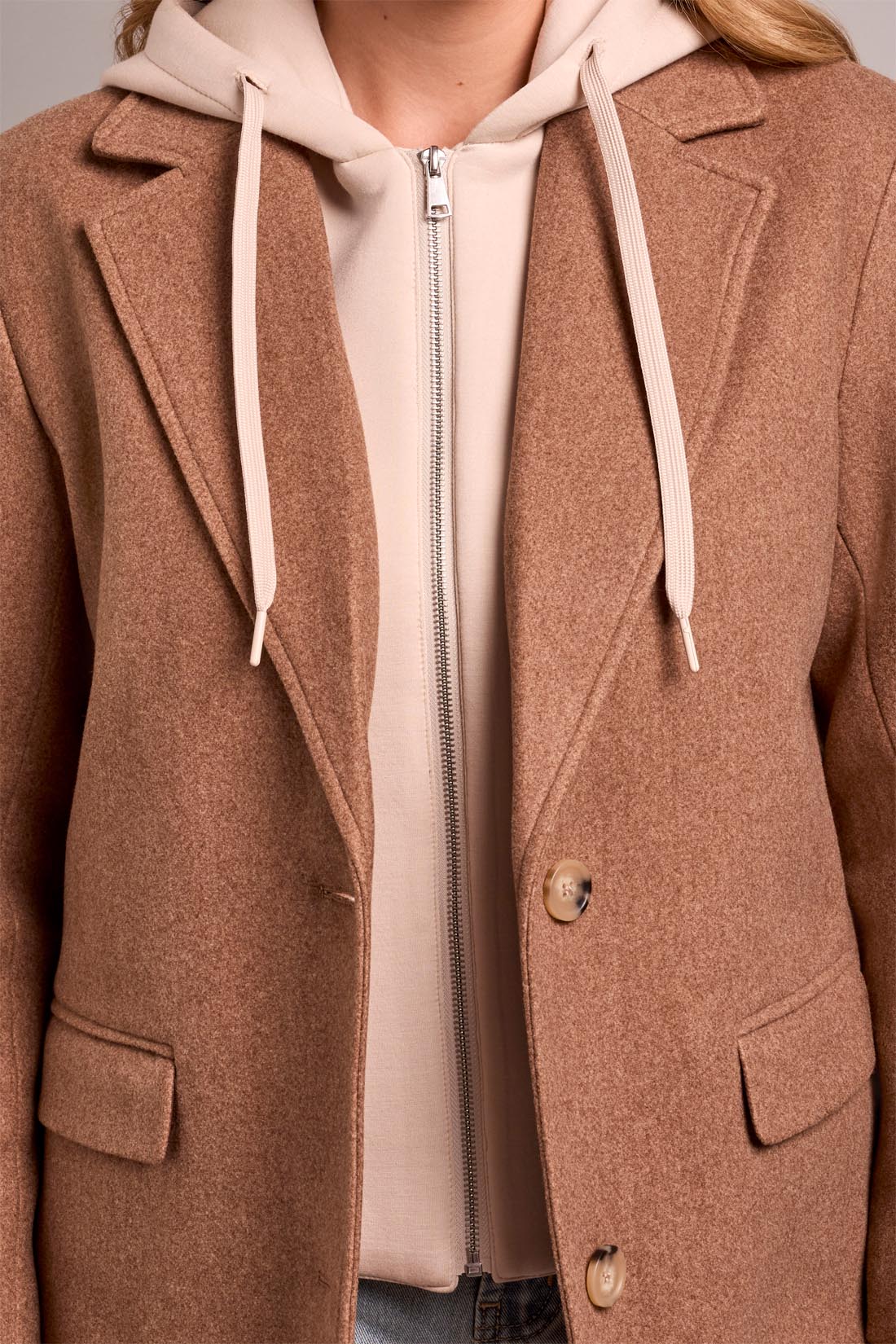 Tribal Fooler Trench Coat - Biscotti