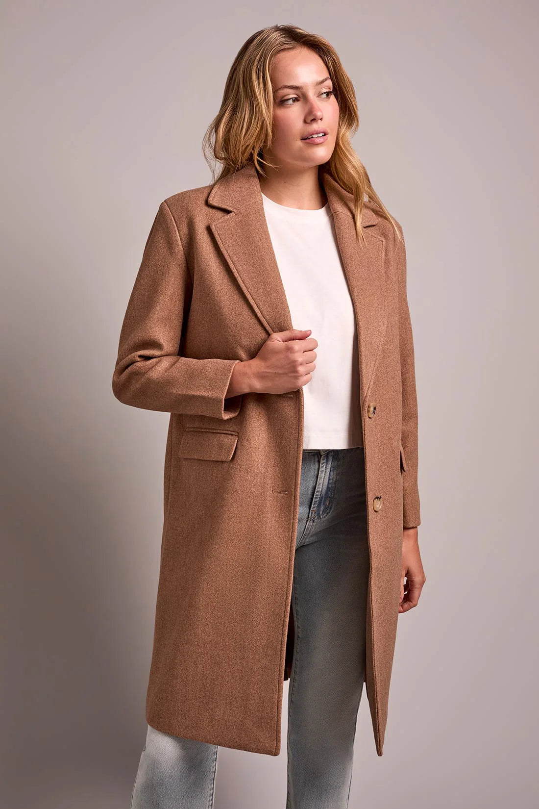Tribal Fooler Trench Coat - Biscotti