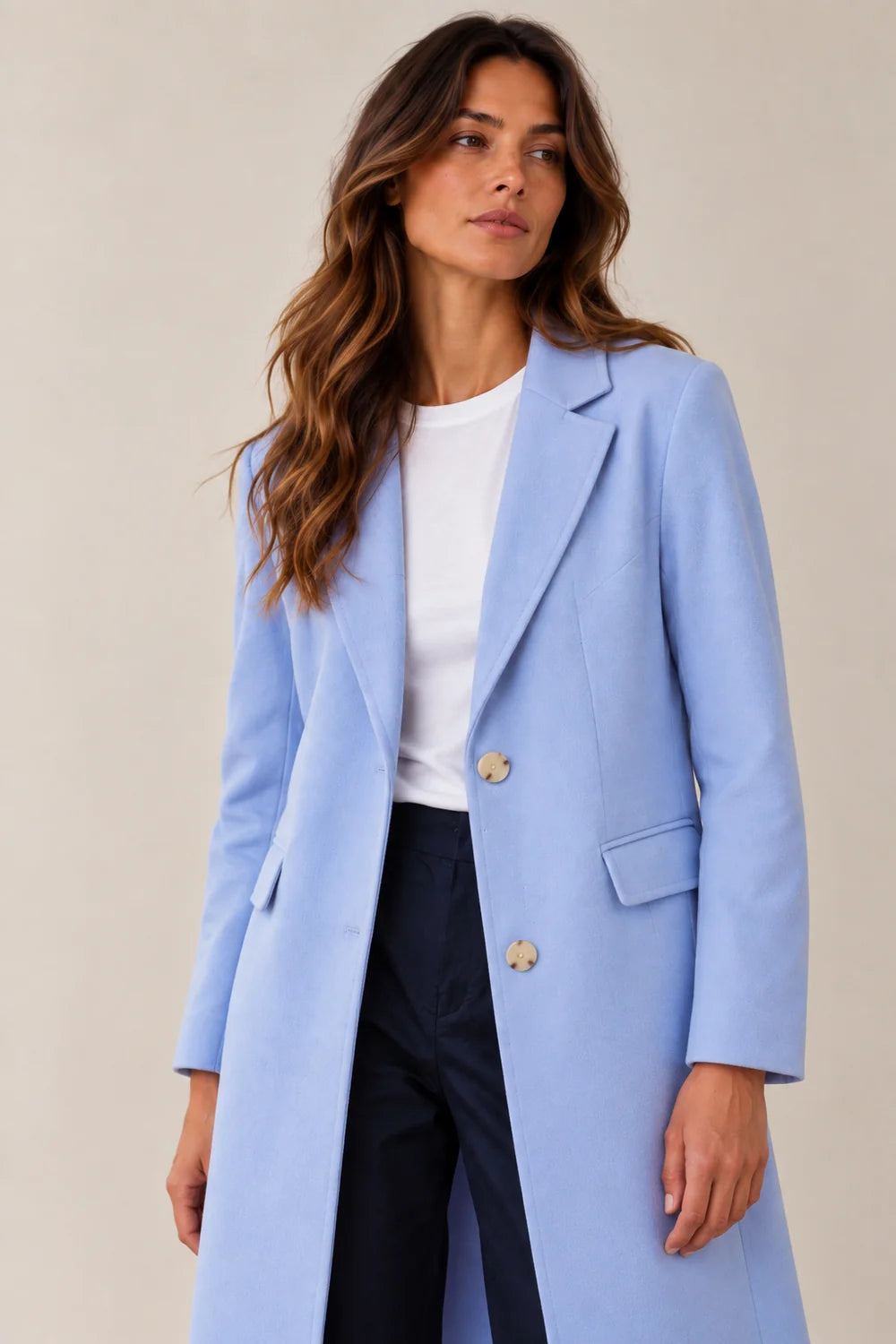 Tribal Fooler Trench Coat - Glazier Blue
