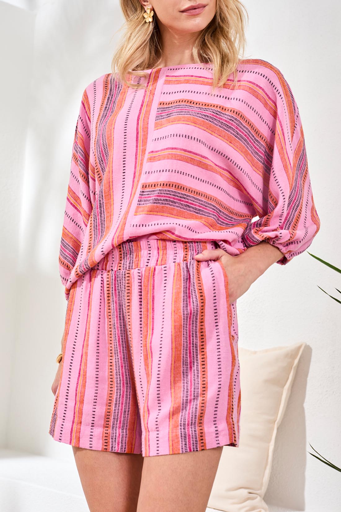 Tribal Frankie Blouse - Rose Silk