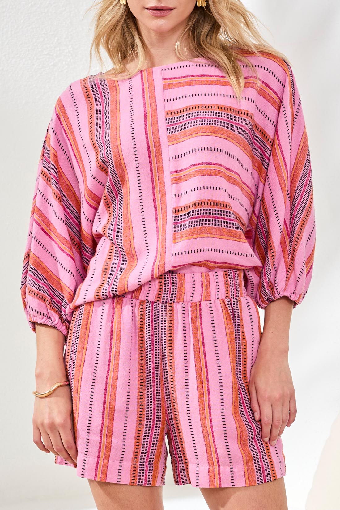 Tribal Frankie Blouse - Rose Silk