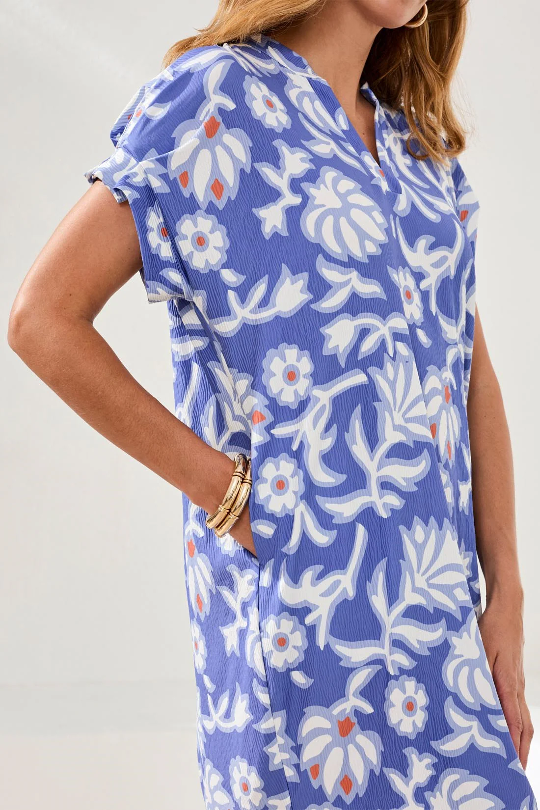 Tribal Ginger Dress - Baja Blue