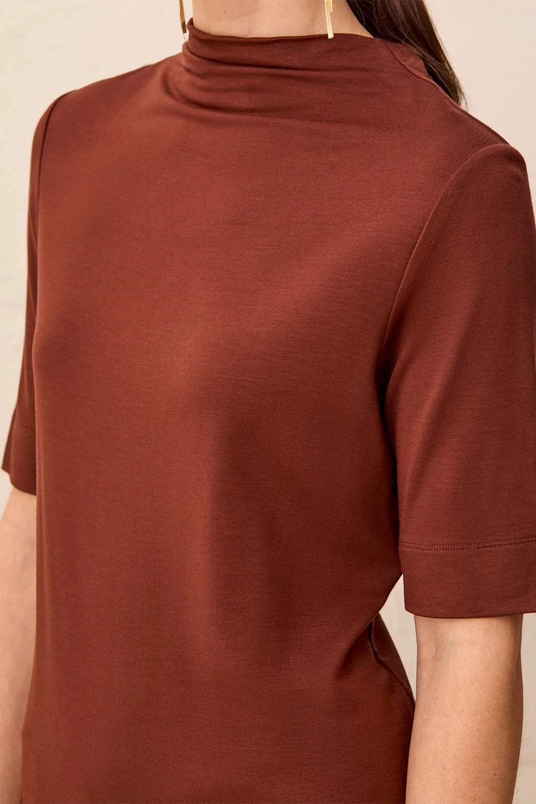 Tribal Half Sleeve Tee - Rustic Brown