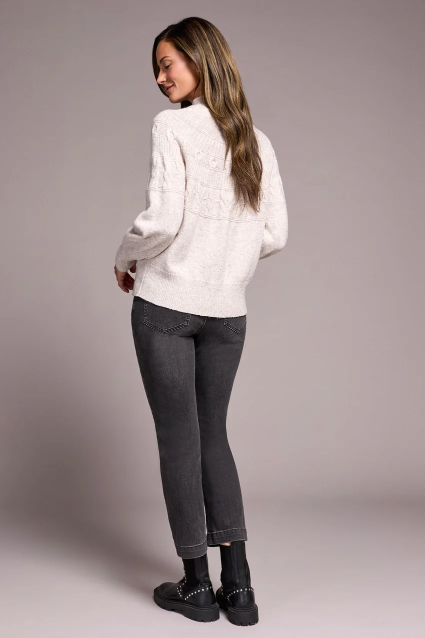 Tribal Helena Mock Neck Sweater - Moonstone