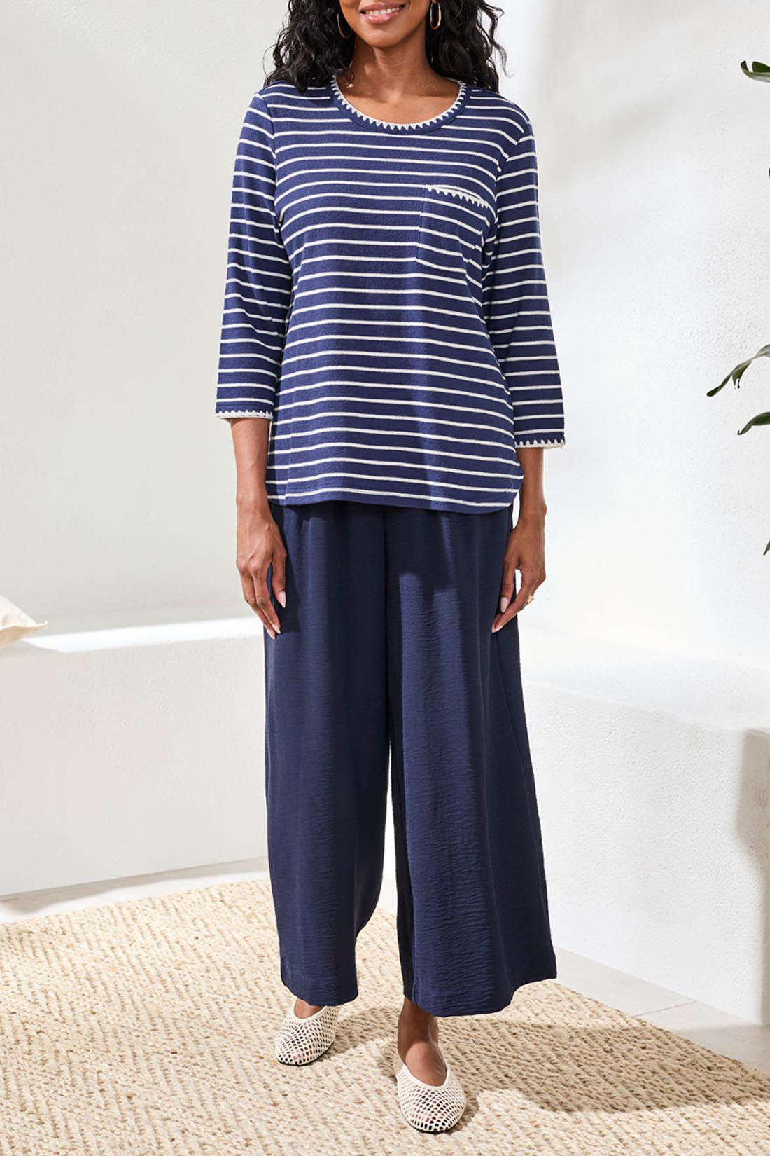 Tribal Jackie Sweater - Jet Blue